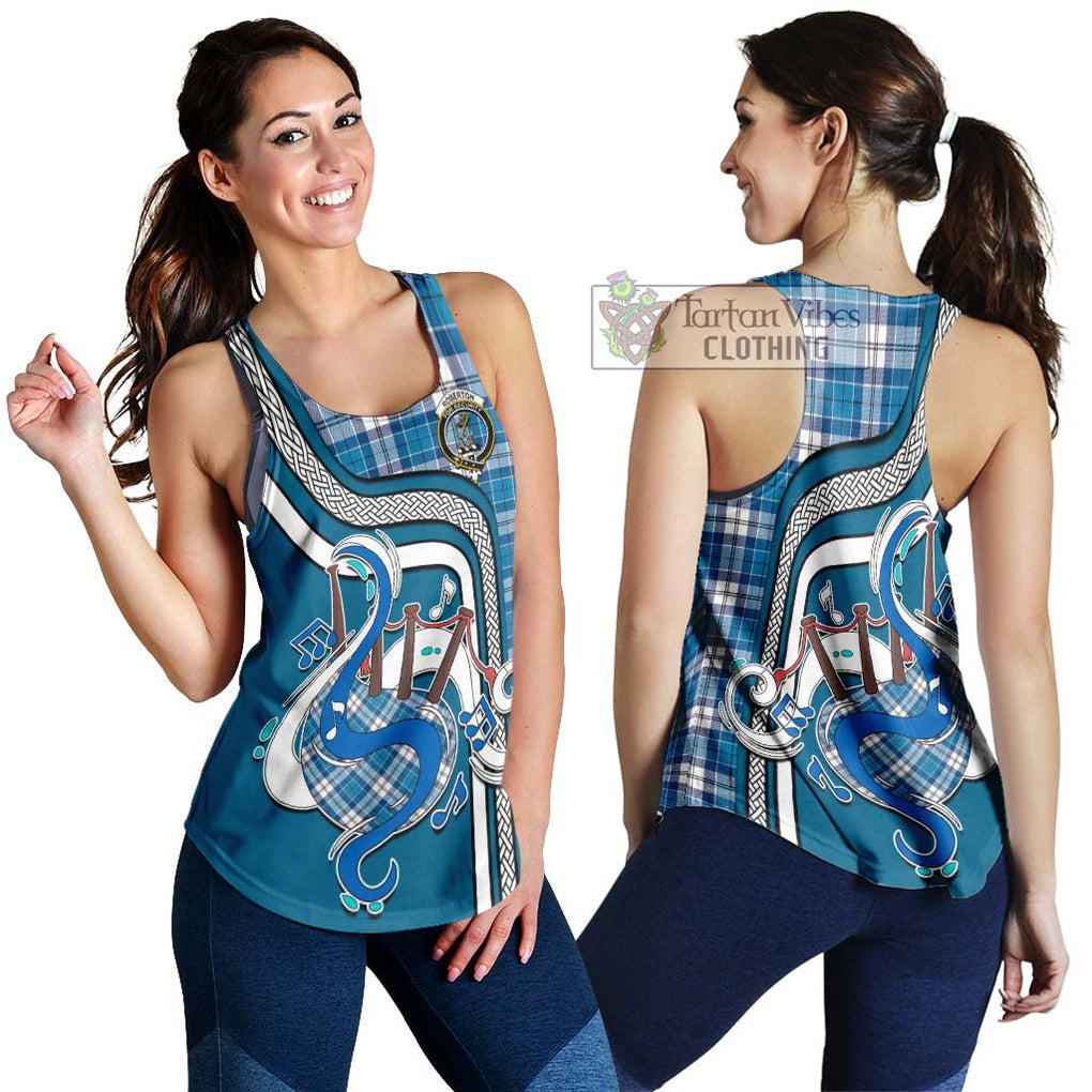 Roberton Tartan Women's Racerback Tanks with Epic Bagpipe Style 4XL - Tartanvibesclothing Shop