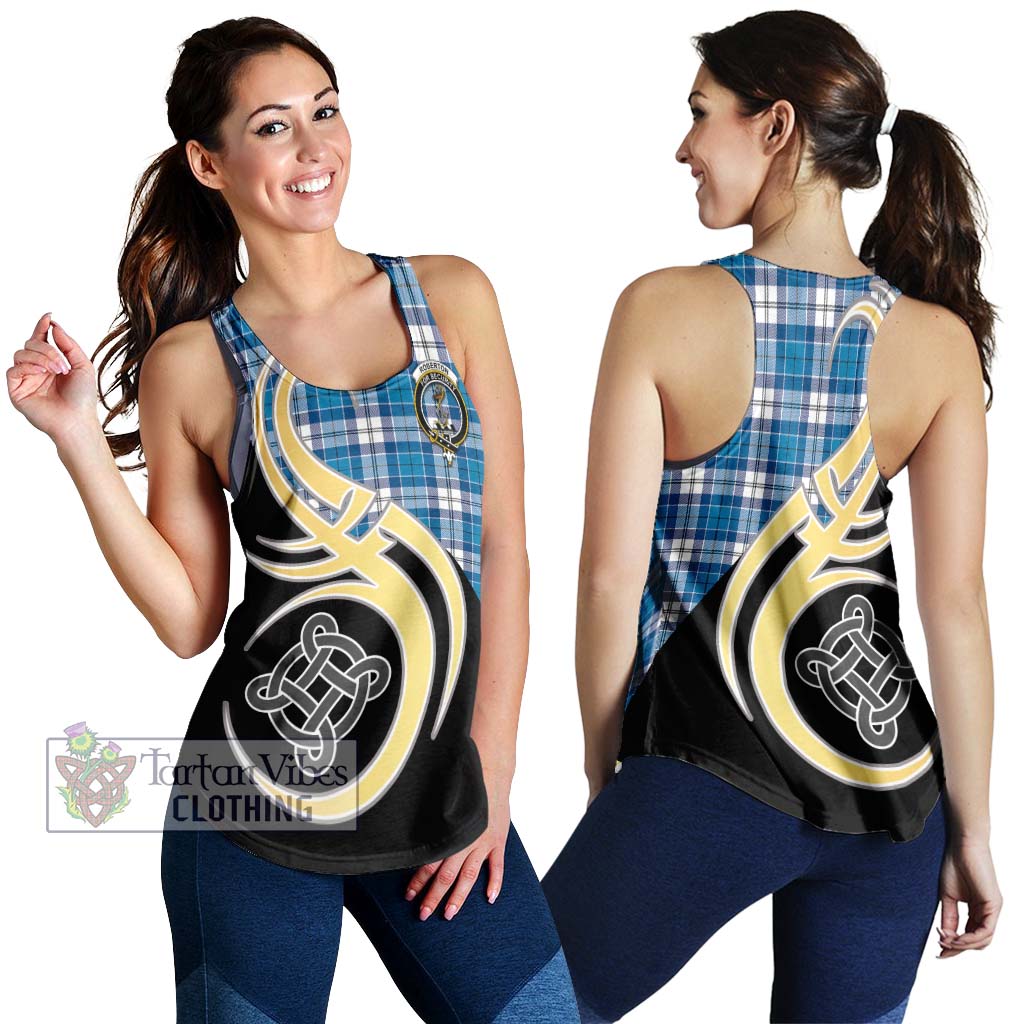 Roberton Tartan Women's Racerback Tanks with Family Crest and Celtic Symbol Style 4XL - Tartan Vibes Clothing