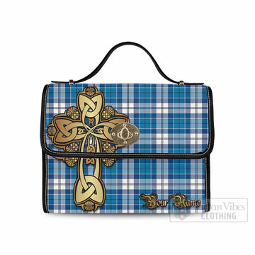 Roberton Tartan Waterproof Canvas Bag Golden Thistle Celtic Cross Style