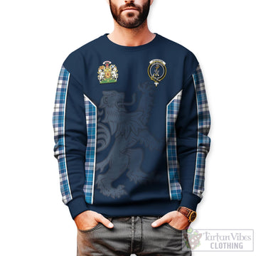 Roberton Tartan Sweater with Family Crest and Lion Rampant Vibes Sport Style