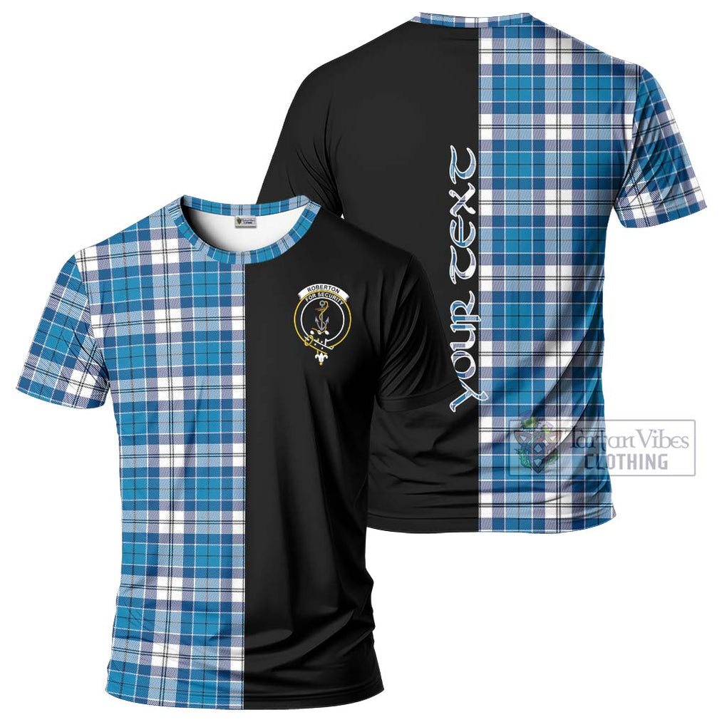 Roberton Tartan T-Shirt with Family Crest and Half Of Me Style Kid's Shirt - Tartanvibesclothing Shop