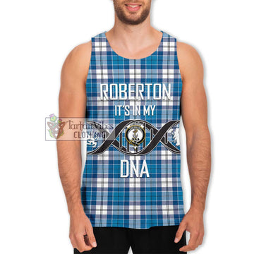 Roberton Tartan Men's Tank Top with Family Crest DNA In Me Style