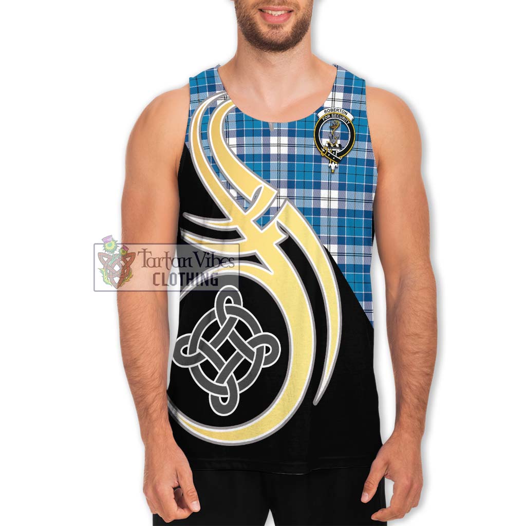 Roberton Tartan Men's Tank Top with Family Crest and Celtic Symbol Style Men - Tartan Vibes Clothing