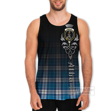 Roberton Tartan Men's Tank Top Featuring Alba Gu Brath Family Crest Celtic Inspired