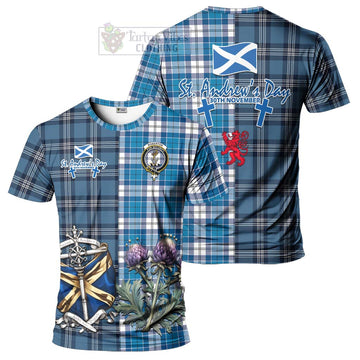 Roberton Tartan T-Shirt Happy St. Andrew's Day Half Tartan Style