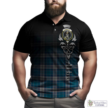 Roberton Tartan Polo Shirt Featuring Alba Gu Brath Family Crest Celtic Inspired