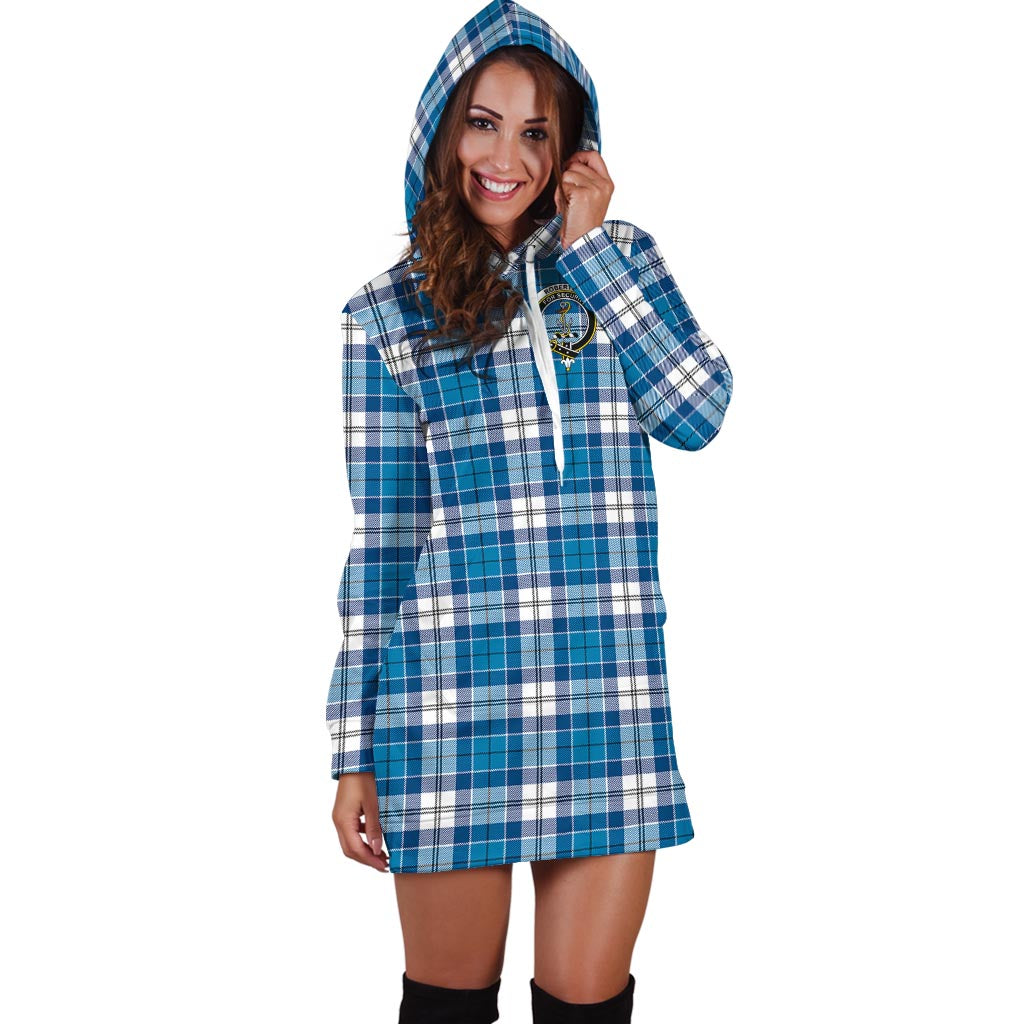 Roberton Tartan Hoodie Dress with Family Crest - Tartan Vibes Clothing