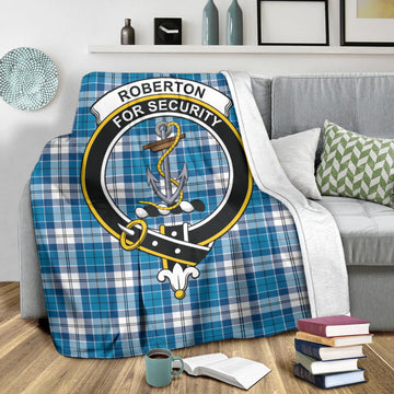 Roberton Tartan Blanket with Family Crest