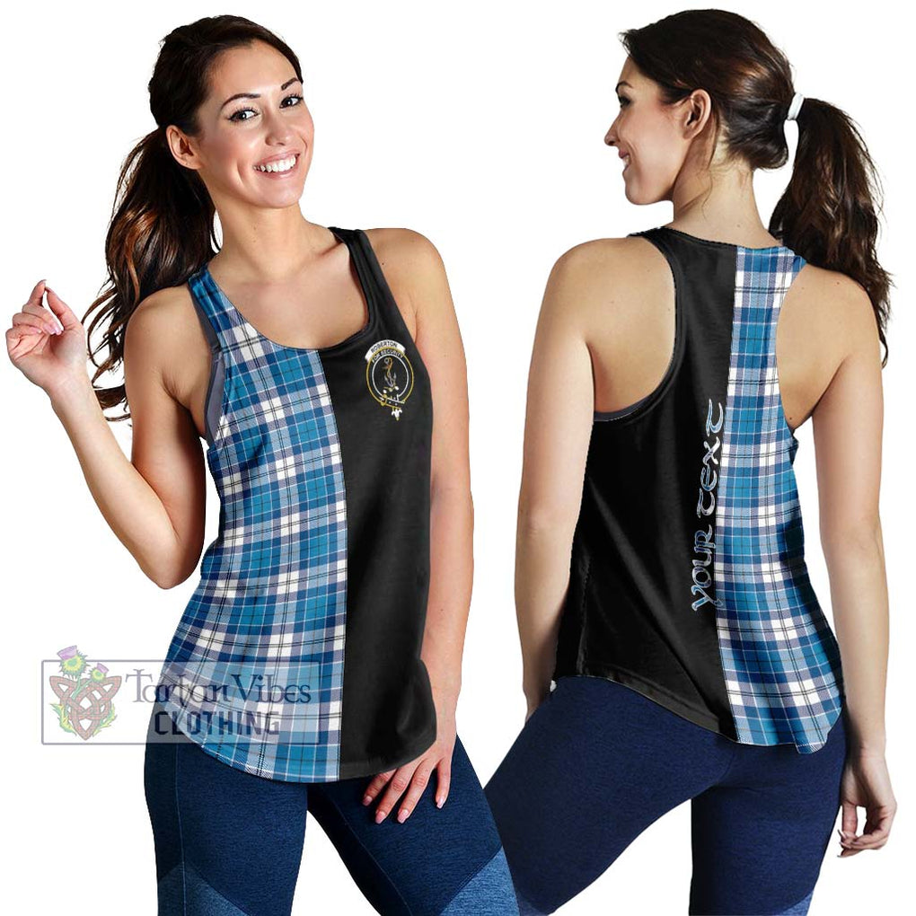 Roberton Tartan Women's Racerback Tanks with Family Crest and Half Of Me Style 4XL - Tartanvibesclothing Shop