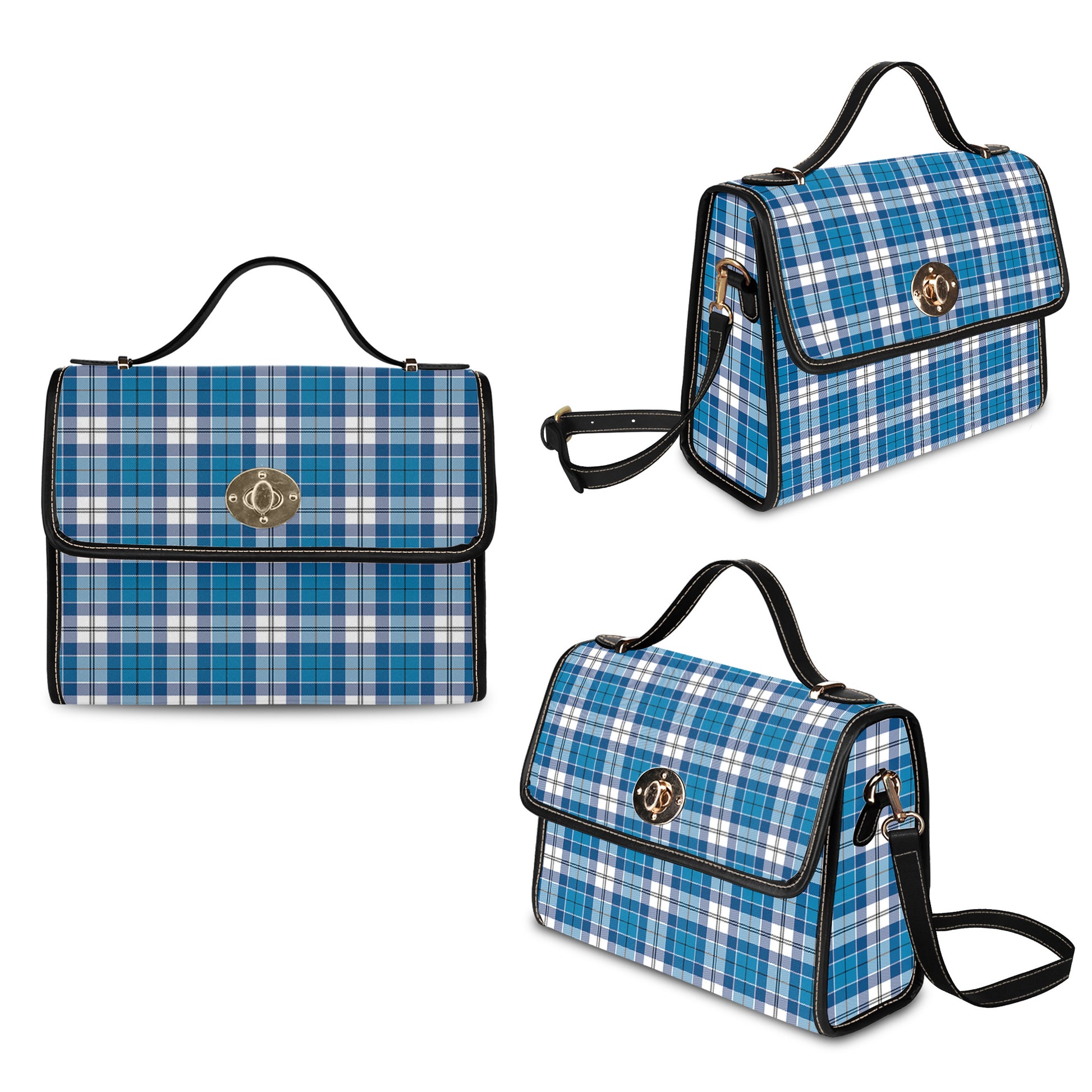 roberton-tartan-leather-strap-waterproof-canvas-bag