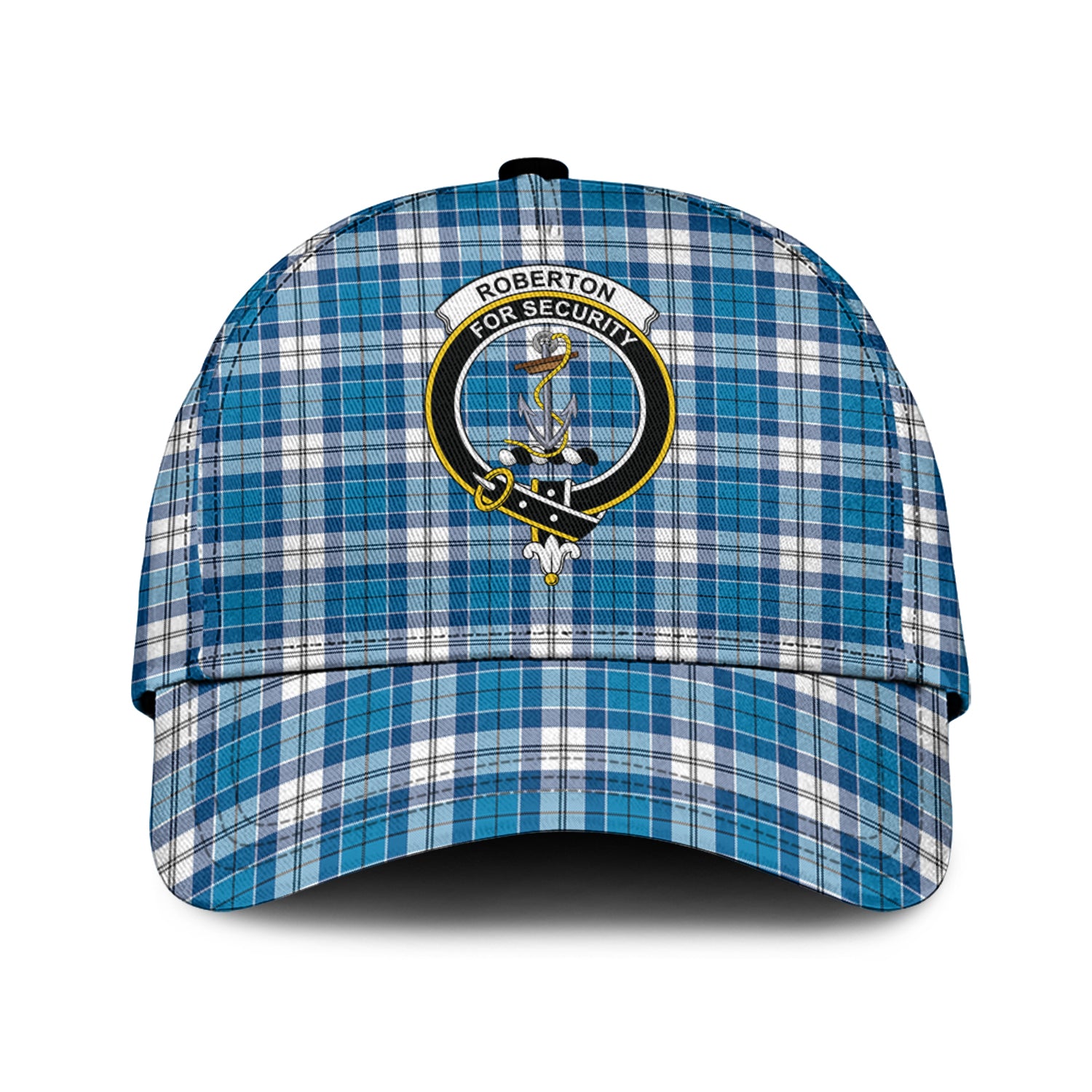 Roberton Tartan Classic Cap with Family Crest Classic Cap Universal Fit - Tartan Vibes Clothing