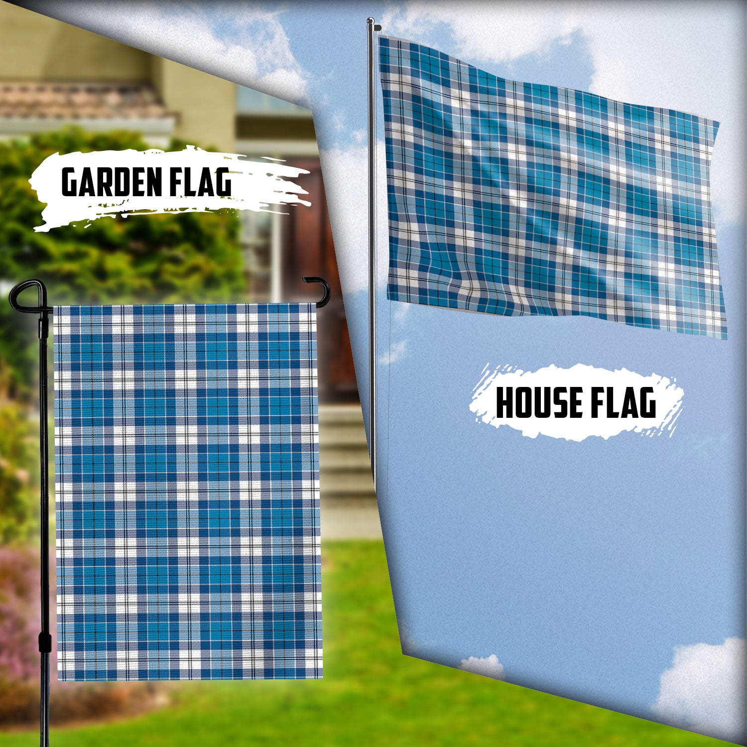 Roberton Tartan Flag Garden Flag (Vertical) - Tartan Vibes Clothing