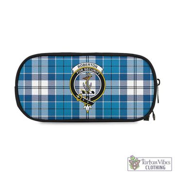 Roberton Tartan Pen and Pencil Case with Family Crest