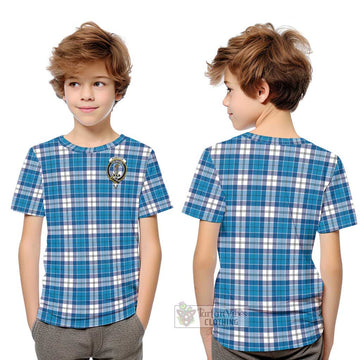 Roberton Tartan Kid T-Shirt with Family Crest