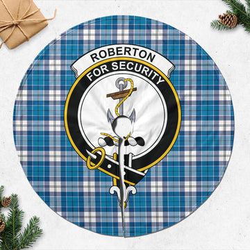 Roberton Tartan Christmas Tree Skirt with Family Crest