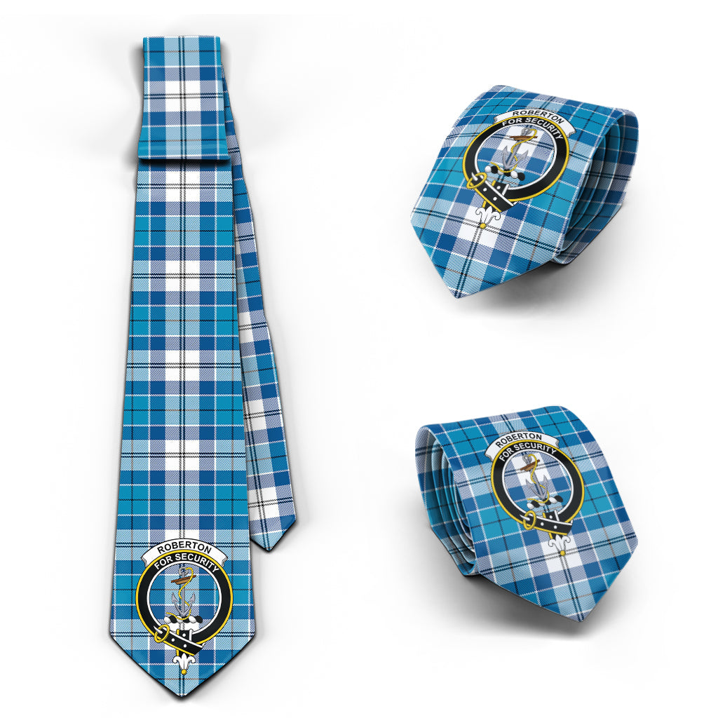 Roberton Tartan Classic Necktie with Family Crest Necktie One Size - Tartan Vibes Clothing