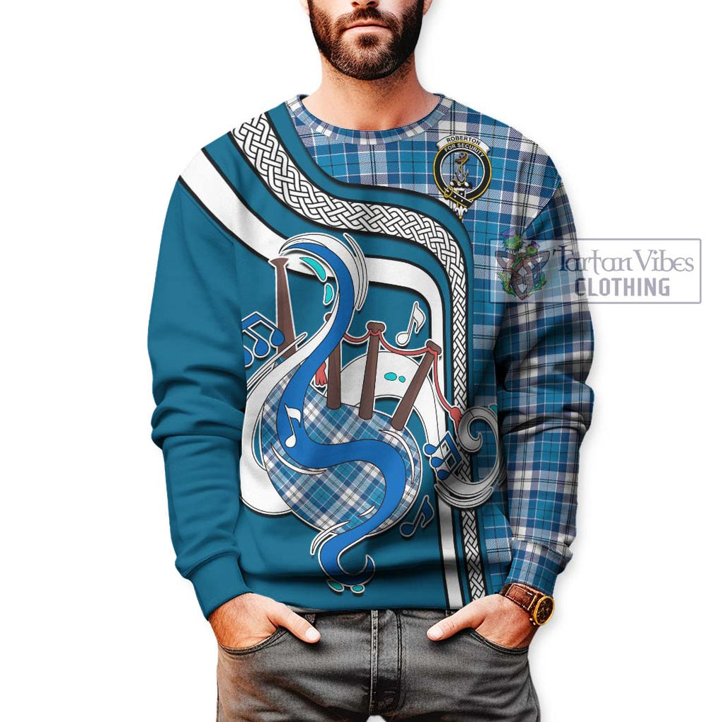 Tartan Vibes Clothing Roberton Tartan Sweatshirt with Epic Bagpipe Style