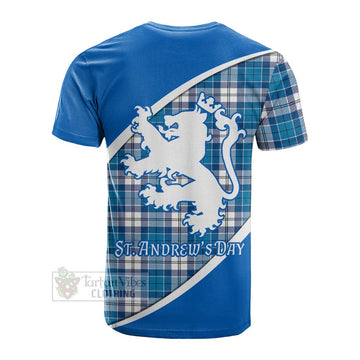 Roberton Family Crest Tartan Cotton T-shirt Celebrate Saint Andrew's Day in Style