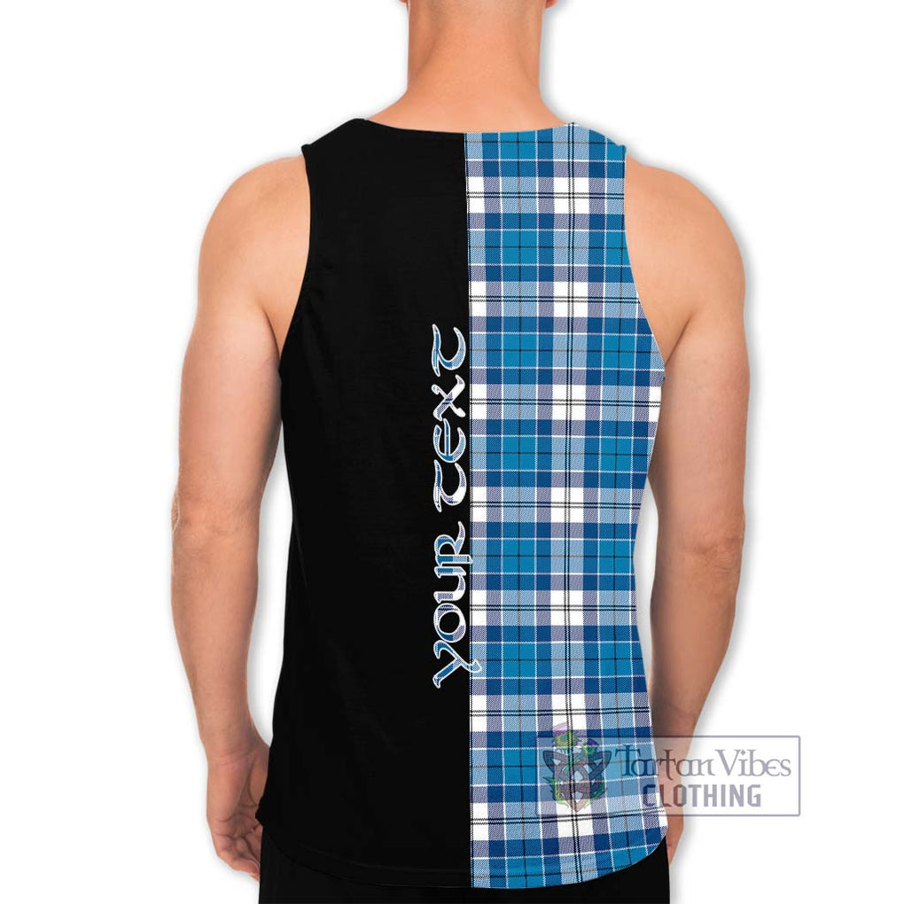 Roberton Tartan Men's Tank Top with Family Crest and Half Of Me Style - Tartanvibesclothing Shop