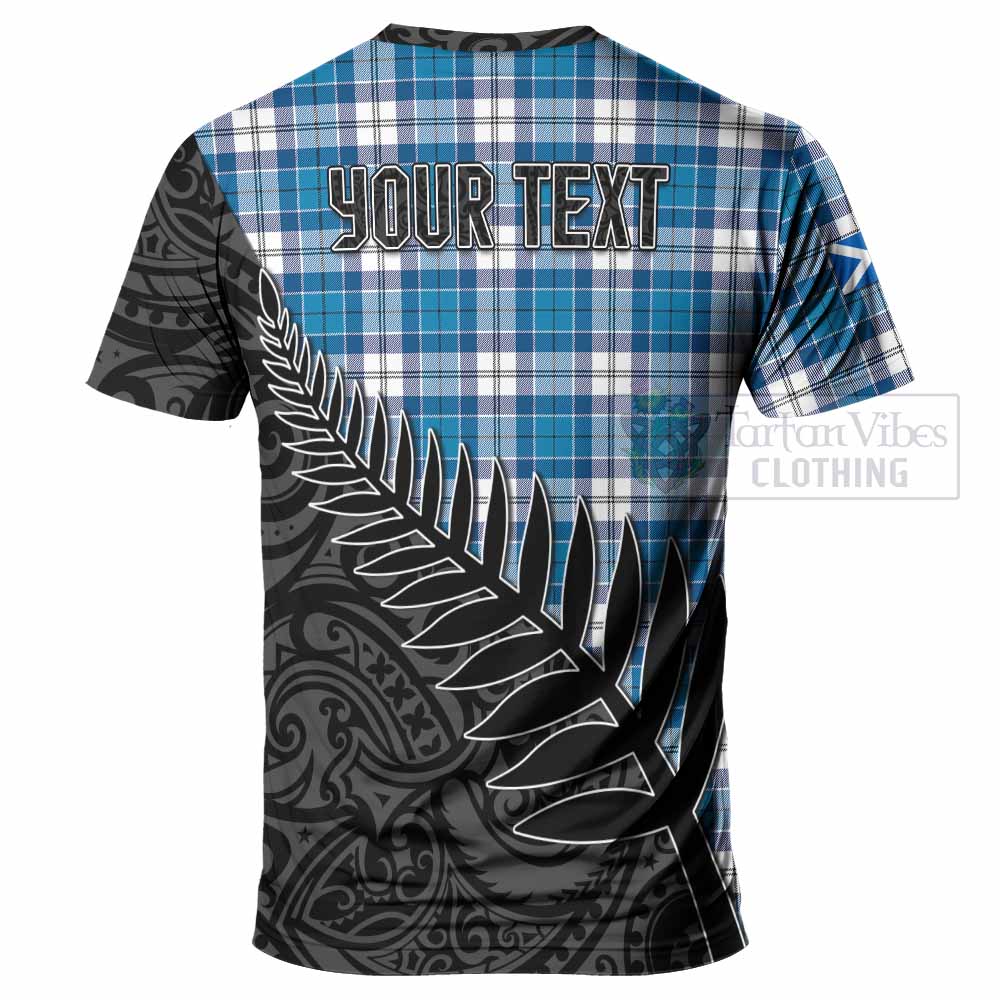 Tartan Vibes Clothing Roberton Crest Tartan T-Shirt with New Zealand Silver Fern Half Style