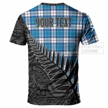 Roberton Crest Tartan T-Shirt with New Zealand Silver Fern Half Style