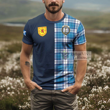 Roberton Tartan T-Shirt Alba with Scottish Lion Royal Arm Half Style