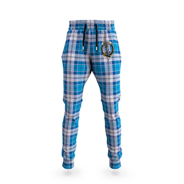 Roberton Tartan Joggers Pants with Family Crest