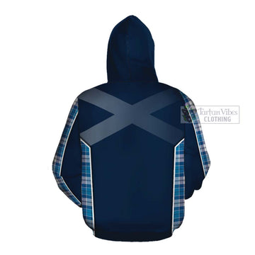 Roberton Tartan Cotton Hoodie with Family Crest and Scottish Thistle Vibes Sport Style Pullover Hoodie - Tartan Vibes Clothing