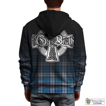 Roberton Tartan Hoodie Featuring Alba Gu Brath Family Crest Celtic Inspired