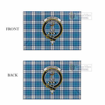 Roberton Tartan House Flag with Family Crest