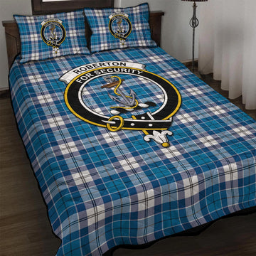 Roberton Tartan Quilt Bed Set with Family Crest