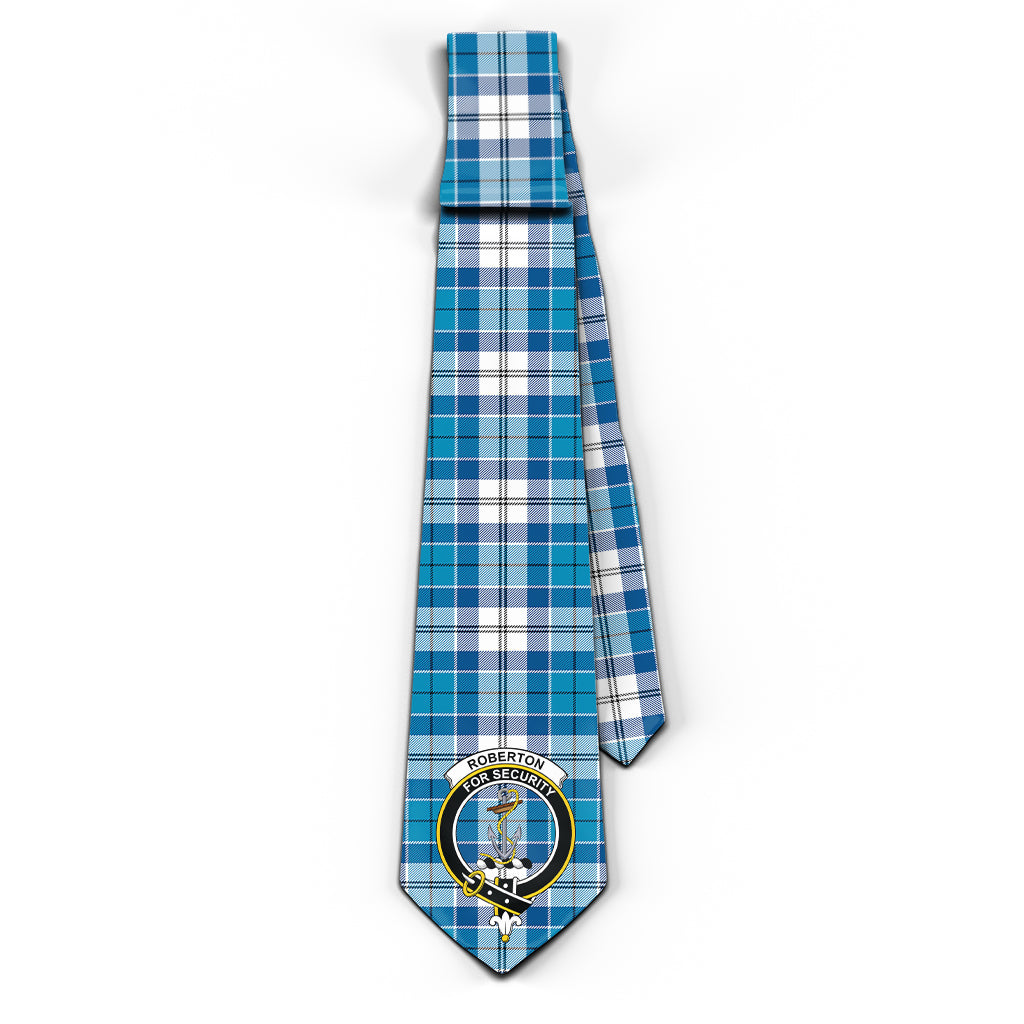 Roberton Tartan Classic Necktie with Family Crest - Tartan Vibes Clothing