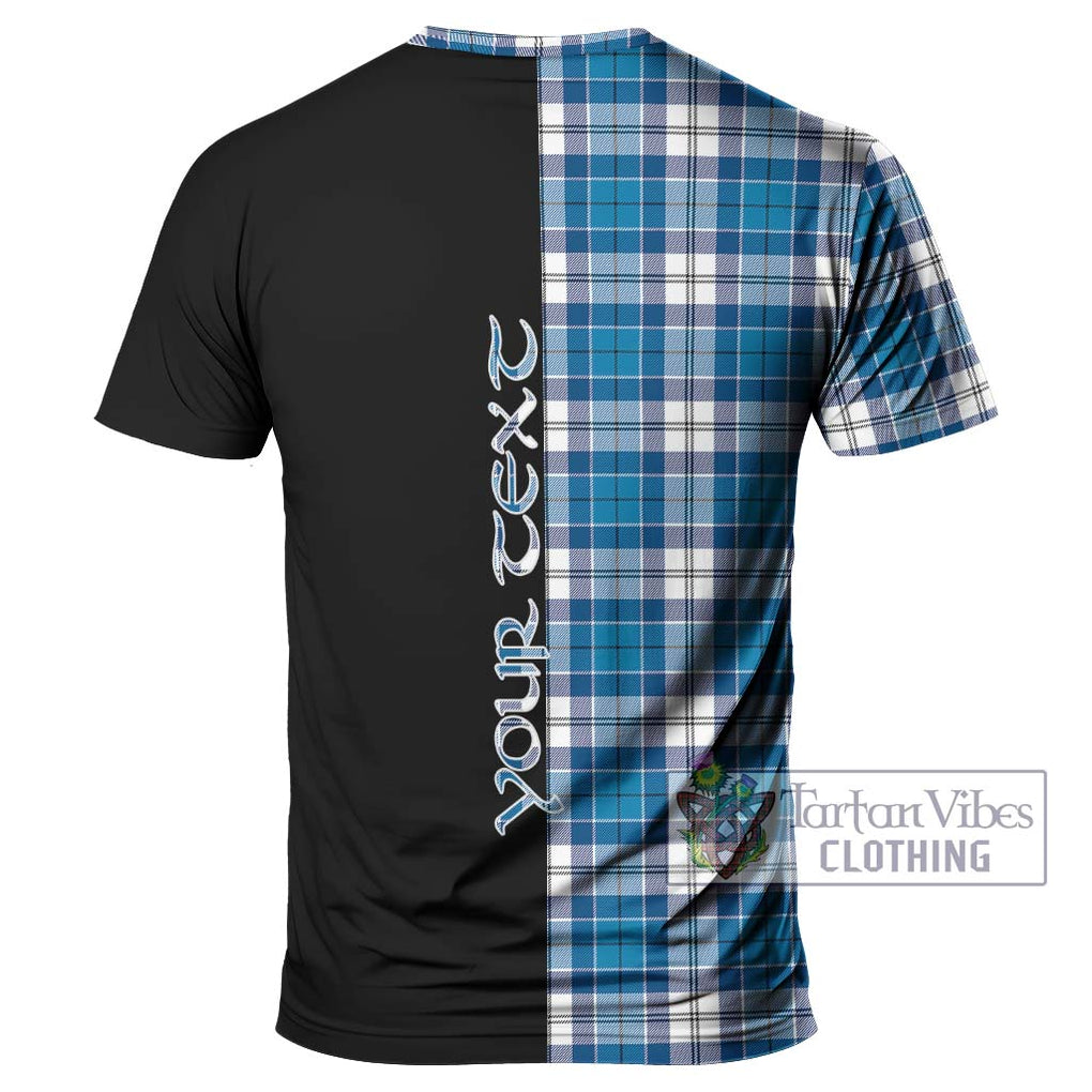 Roberton Tartan T-Shirt with Family Crest and Half Of Me Style - Tartanvibesclothing Shop