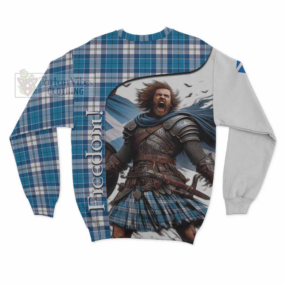 Tartan Vibes Clothing Roberton Crest Tartan Sweatshirt Inspired by the Freedom of Scottish Warrior