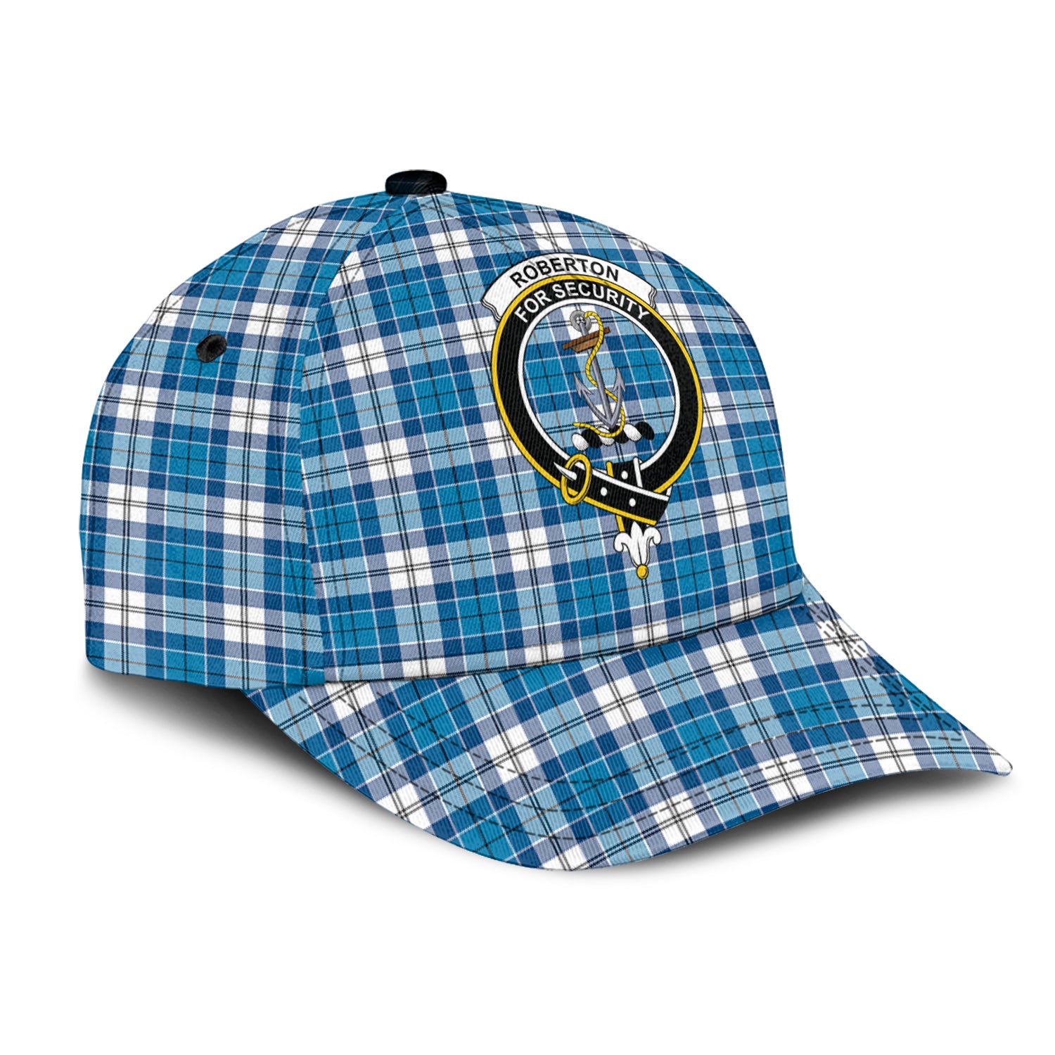 Roberton Tartan Classic Cap with Family Crest - Tartan Vibes Clothing