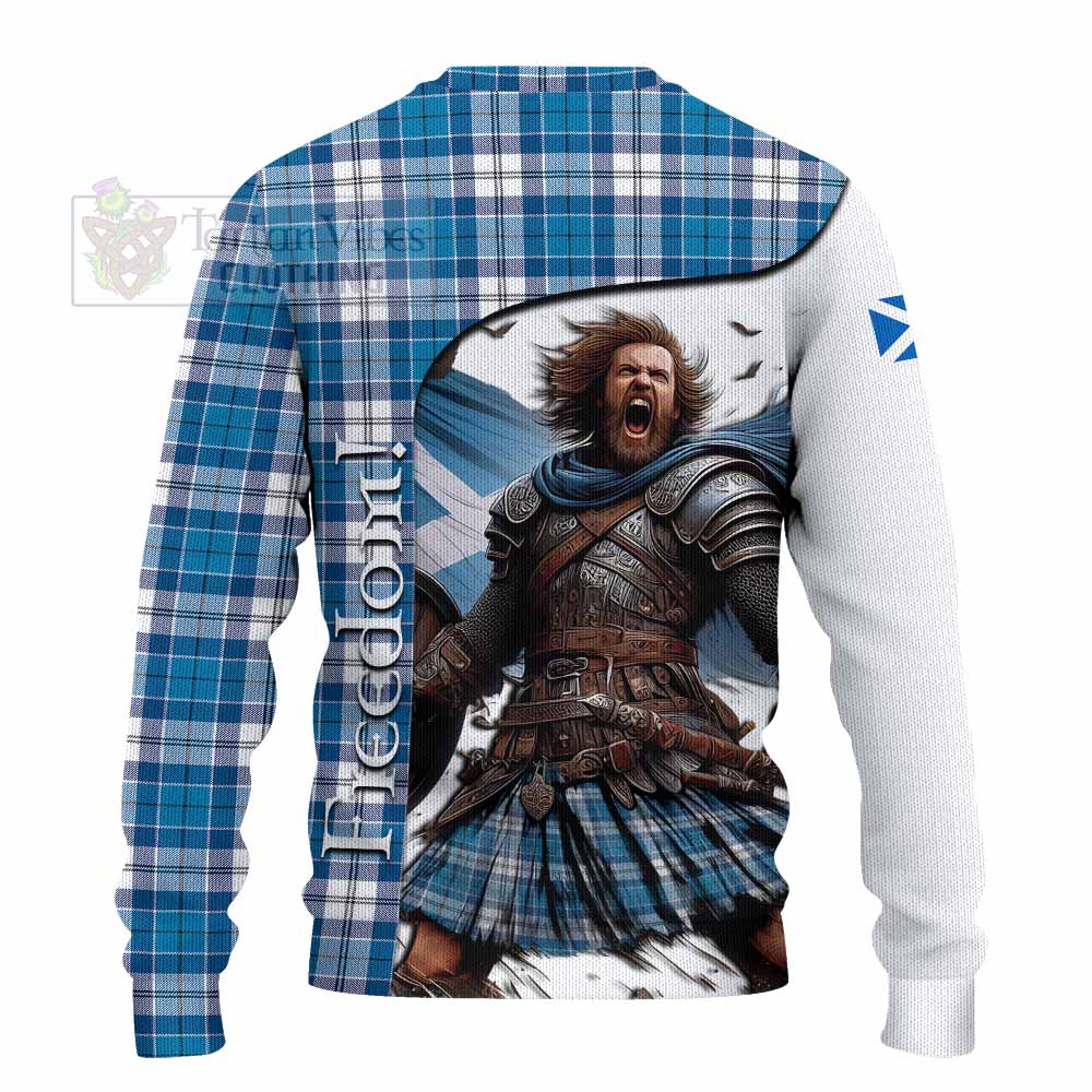 Tartan Vibes Clothing Roberton Crest Tartan Knitted Sweater Inspired by the Freedom of Scottish Warrior