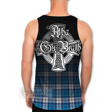 Roberton Tartan Men's Tank Top Featuring Alba Gu Brath Family Crest Celtic Inspired