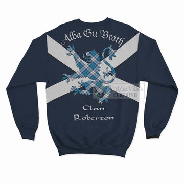 Roberton Tartan Lion Rampant Sweatshirt  Proudly Display Your Heritage with Alba Gu Brath and Clan Name