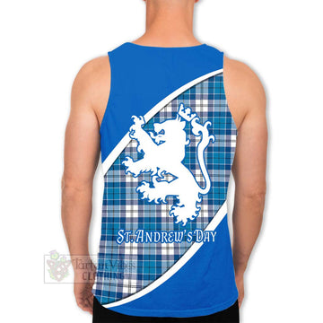 Roberton Family Crest Tartan Men's Tank Top Celebrate Saint Andrew's Day in Style