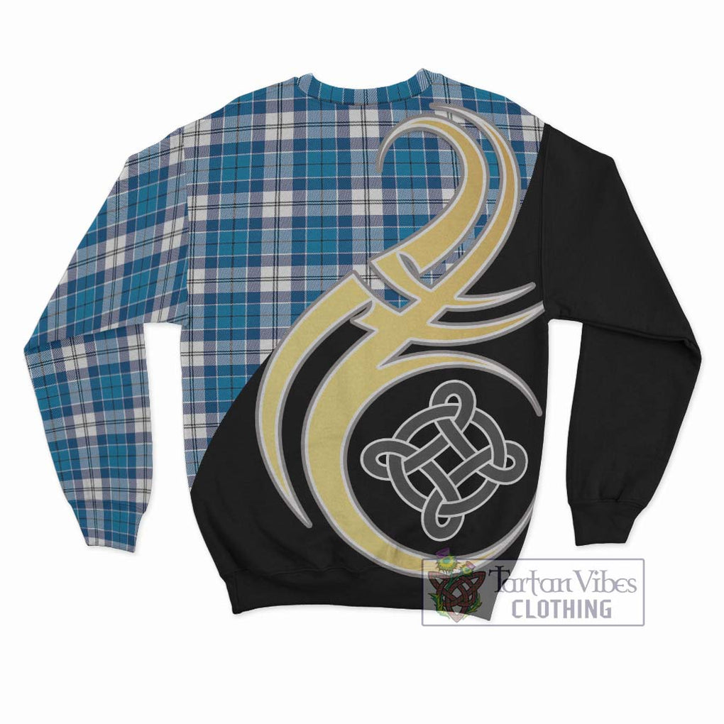 Roberton Tartan Sweatshirt with Family Crest and Celtic Symbol Style - Tartan Vibes Clothing