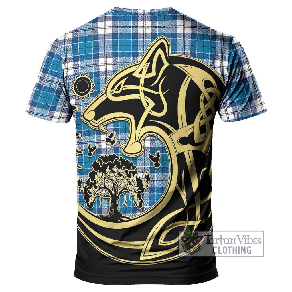 Roberton Tartan T-Shirt with Family Crest Celtic Wolf Style - Tartan Vibes Clothing