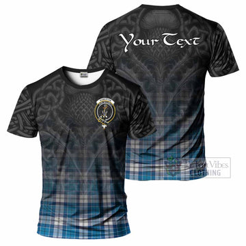 Roberton Tartan T-Shirt with Family Crest Celtic Thistle Vibes