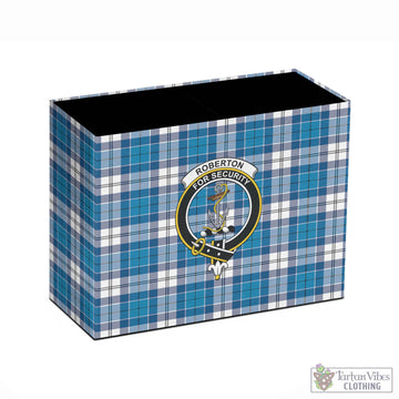 Roberton Tartan Pen Holder with Family Crest