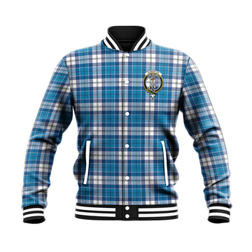 Roberton Tartan Baseball Jacket with Family Crest