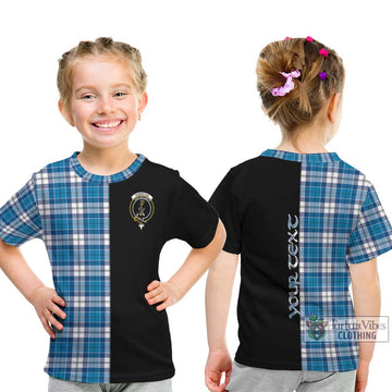 Roberton Tartan Kid T-Shirt with Family Crest and Half Of Me Style