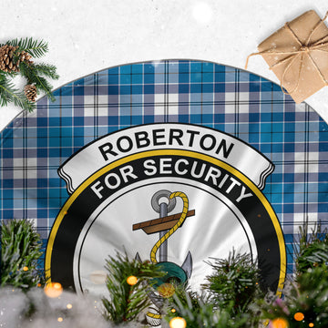 Roberton Tartan Christmas Tree Skirt with Family Crest