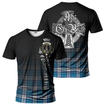 Roberton Tartan T-Shirt Featuring Alba Gu Brath Family Crest Celtic Inspired