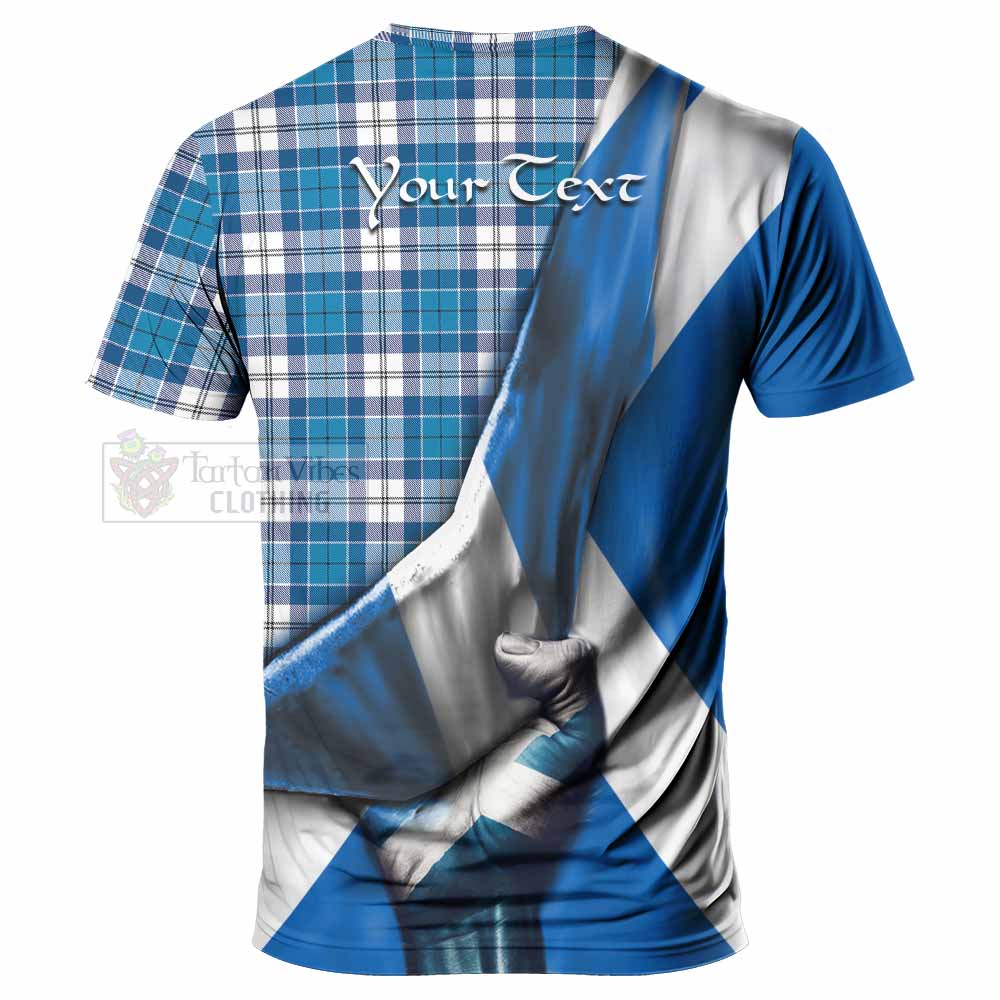 Tartan Vibes Clothing Roberton Tartan T-Shirt with Family Crest Scotland Patriotic Style