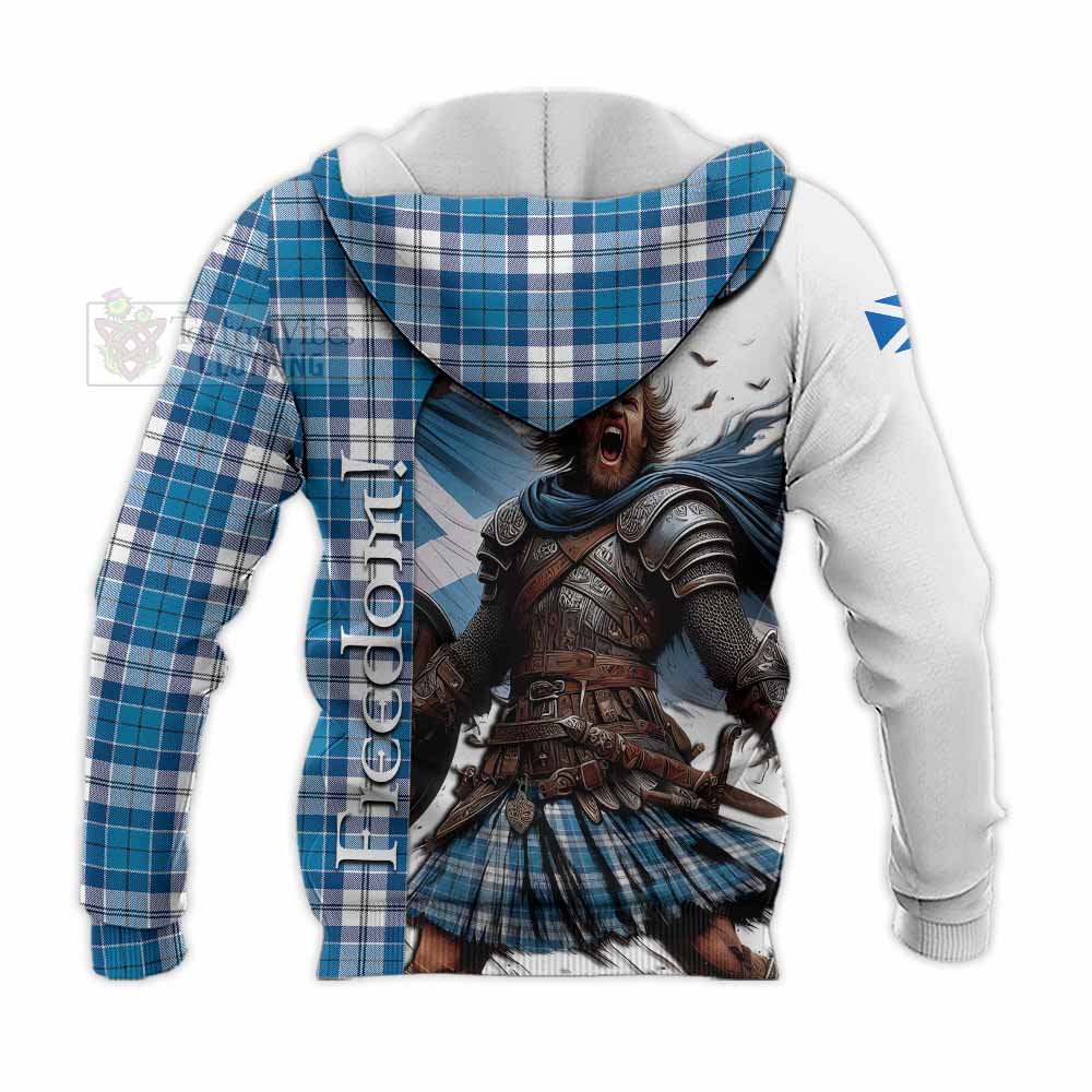 Tartan Vibes Clothing Roberton Crest Tartan Knitted Hoodie Inspired by the Freedom of Scottish Warrior