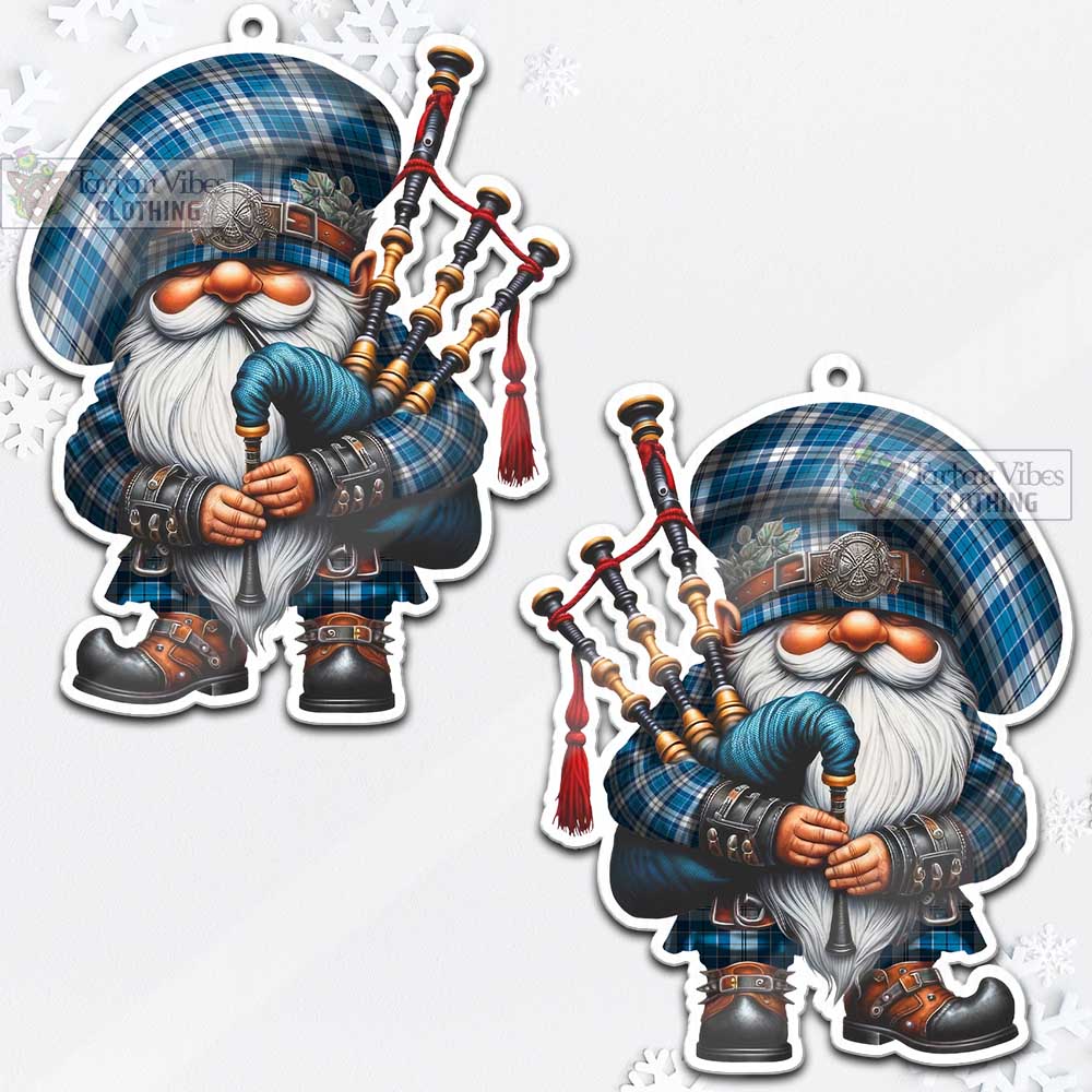 Tartan Vibes Clothing Roberton Tartan Badpiper Gnome Christmas Ornament